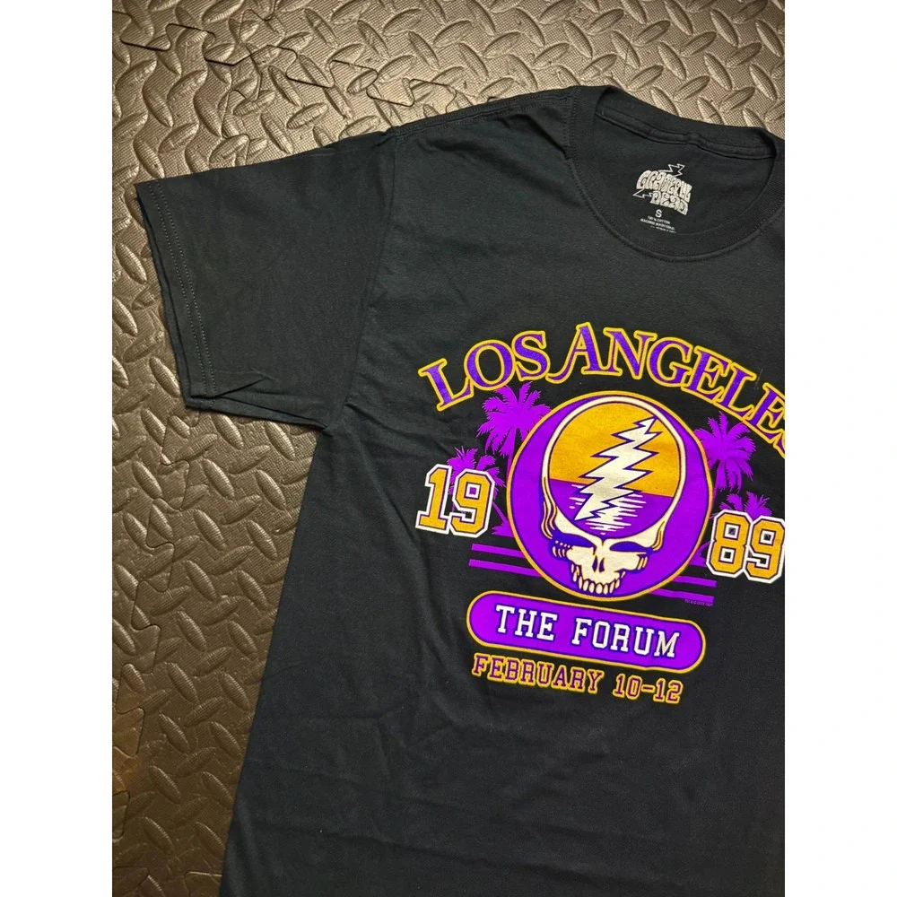 Grateful Dead Los Angeles 1989 The Forum Shirt Black Small Steal Your Face Skull - Picture 3 of 8